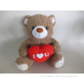 High quality lovely polar bear plush with honey heart